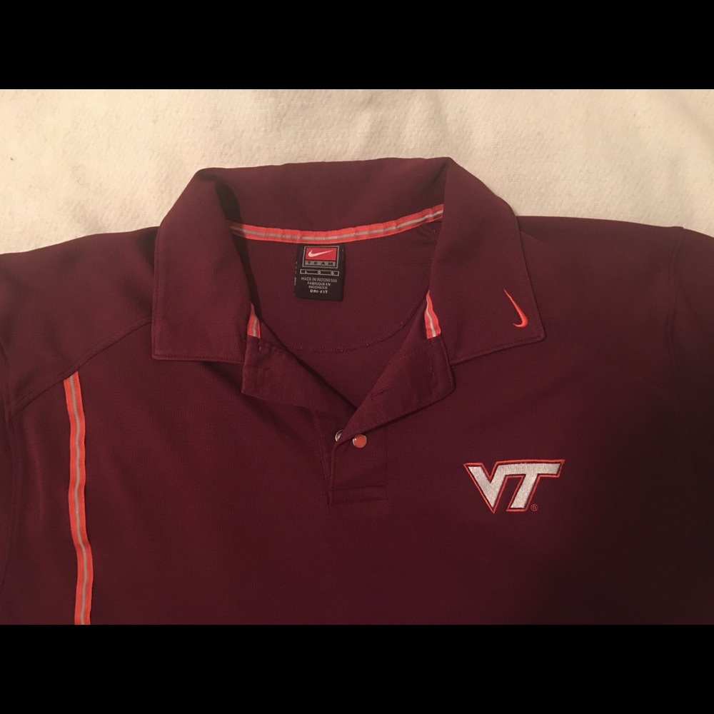 Nike Virginia Tech Short Sleeve Shirt, Dri-fit
